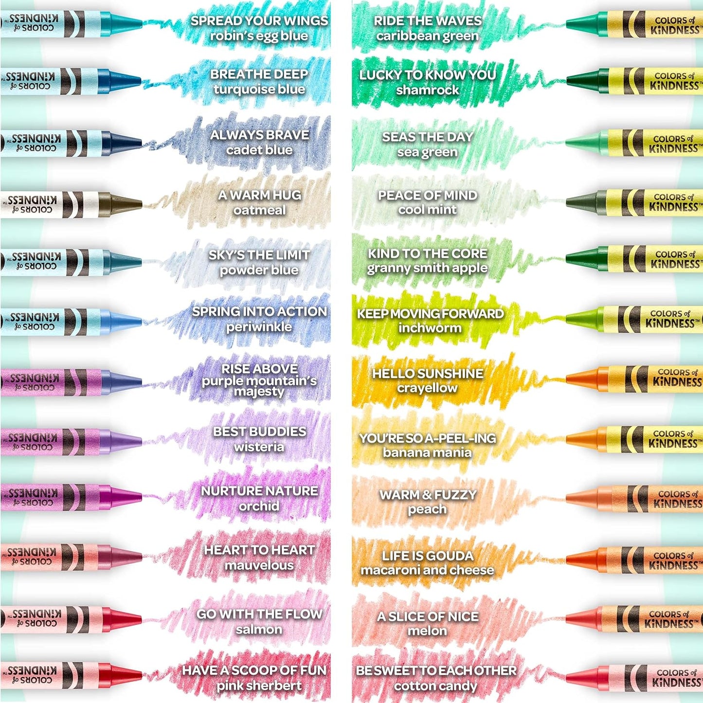 CRAYOLA Colours of Kindness Crayons - Assorted Colours Pack of 24