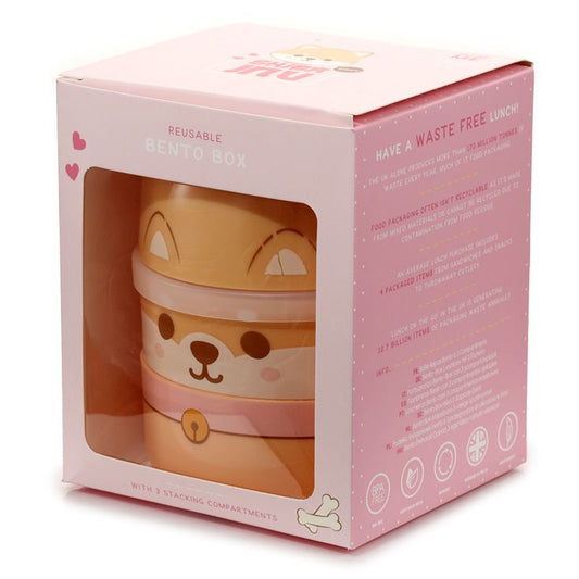 Adoramals Pets Shiba Inu Dog Stacked Round Bento Lunch Box