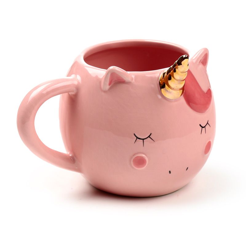 Enchanted Rainbows Unicorn Ceramic Shaped Mug PINK/WHITE