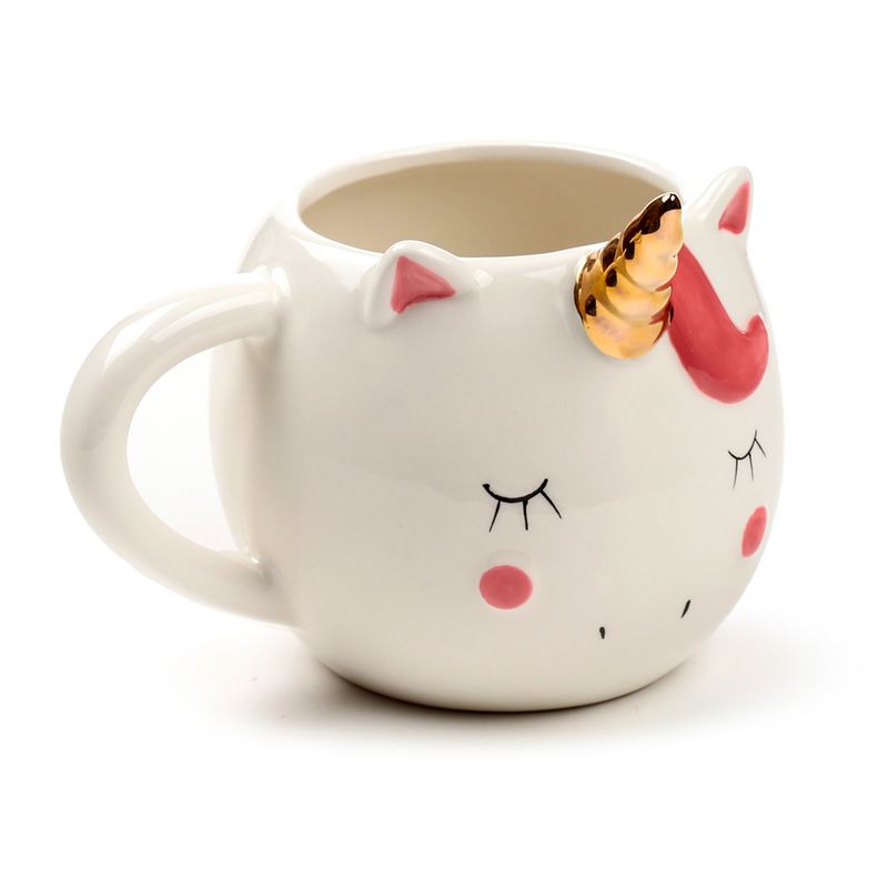 Enchanted Rainbows Unicorn Ceramic Shaped Mug PINK/WHITE