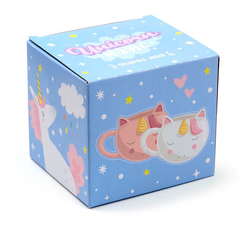 Enchanted Rainbows Unicorn Ceramic Shaped Mug PINK/WHITE