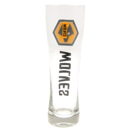 Wolverhampton Wanderers FC Tall Beer Glass