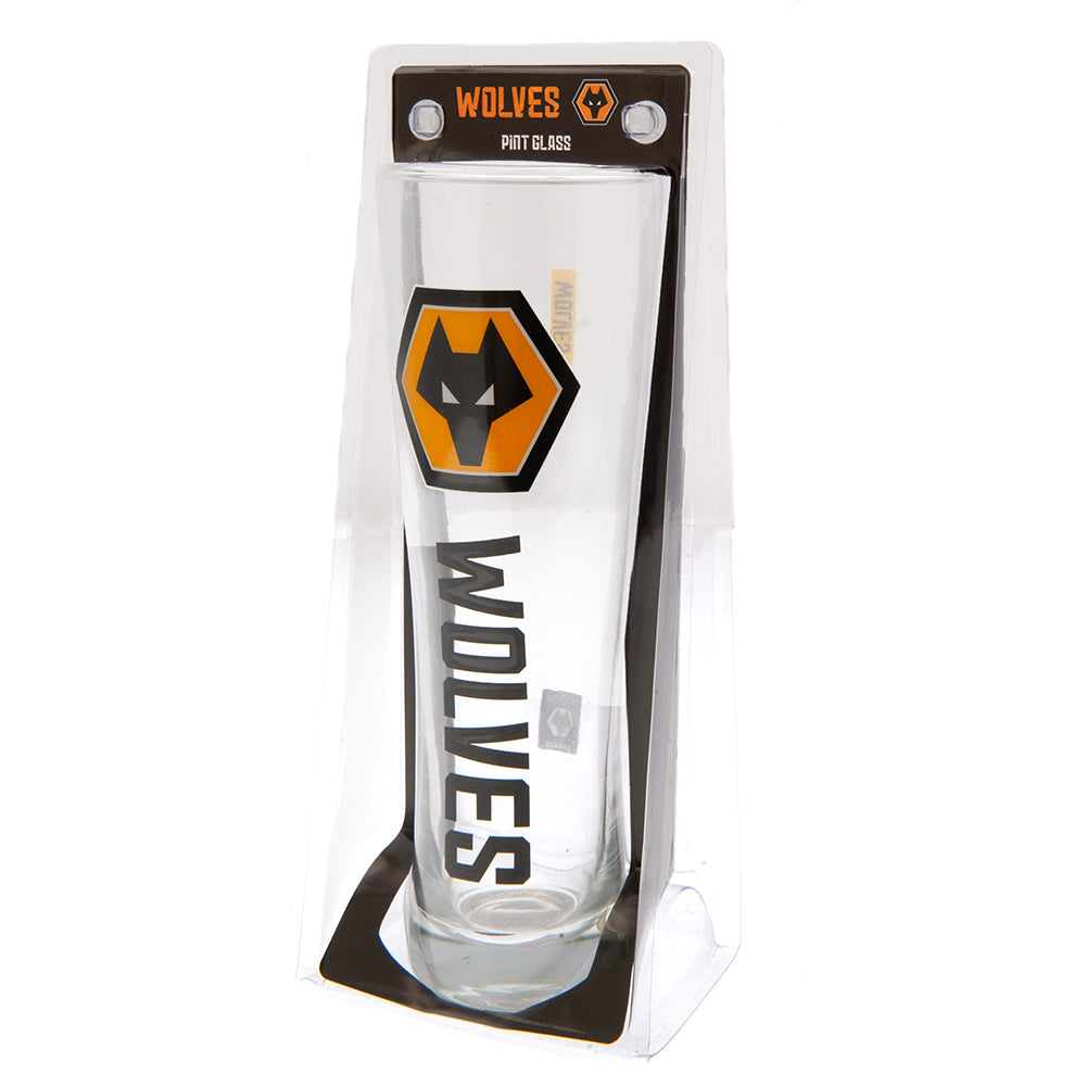 Wolverhampton Wanderers FC Tall Beer Glass