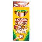 CRAYOLA Colours of the World Pencils - Assorted Colours (Pack of 24)