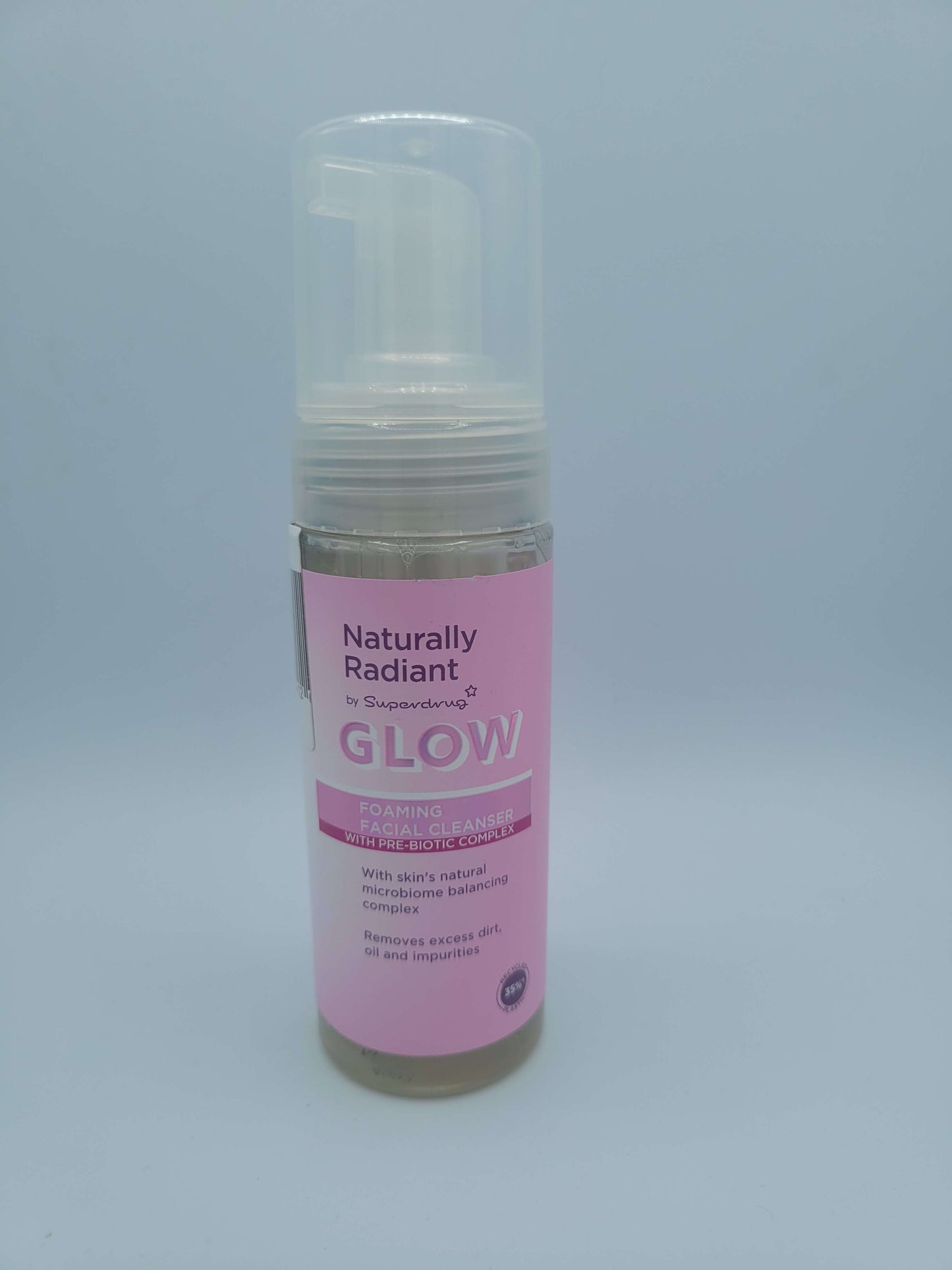 Superdrug Naturally Radiant Glow Foaming Cleanser 150ML