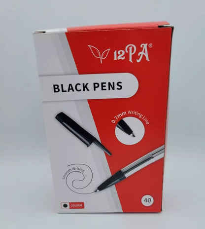 40 Black Pens | Biro Pens | Ballpoint Pens | Pens Black Ink | Pens Multipack