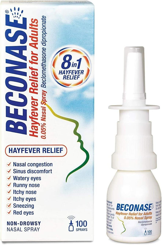 Beconase 8in1 Hayfever Relief Nasal Spray Effective Allergy Relief-100 Sprays