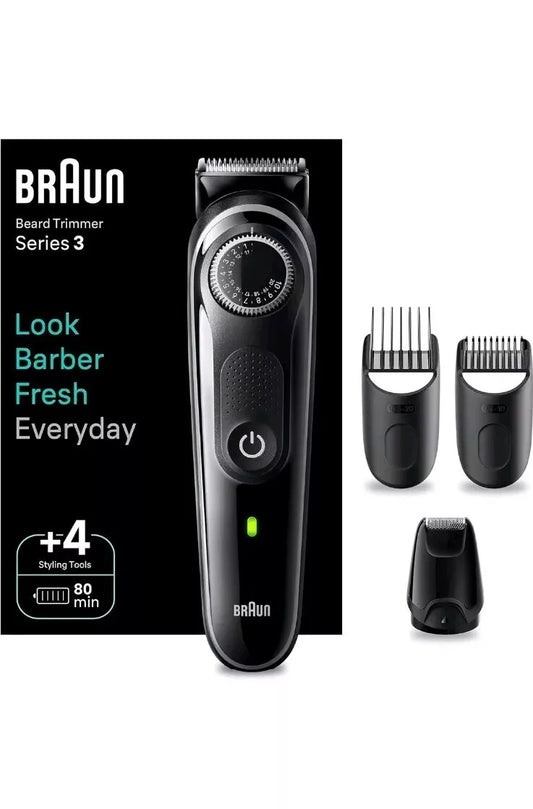 BRAUN, Beard Trimmer Series 3, BT3440, Fully Washable, Cordless